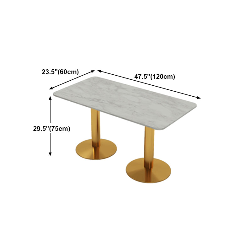 Sintered Stone Dining Table Traditional Luxury Dining Table with Gold Base Clearhalo 'Dining Tables & Seating' 'Dining Tables' 'dining_table' 'furn' 'furn_dining_table' 'Furniture' 'furniture_dining_table' 'Kitchen & Dining Furniture' 'kitchen' 'kitchen_dining_table' 4830972