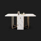Foldable Sintered Stone Dining Table Modern Rectangle Table with Trestle Base Clearhalo 'Dining Tables & Seating' 'Dining Tables' 'dining_table' 'furn' 'furn_dining_table' 'Furniture' 'furniture_dining_table' 'Kitchen & Dining Furniture' 'kitchen' 'kitchen_dining_table' 4830984