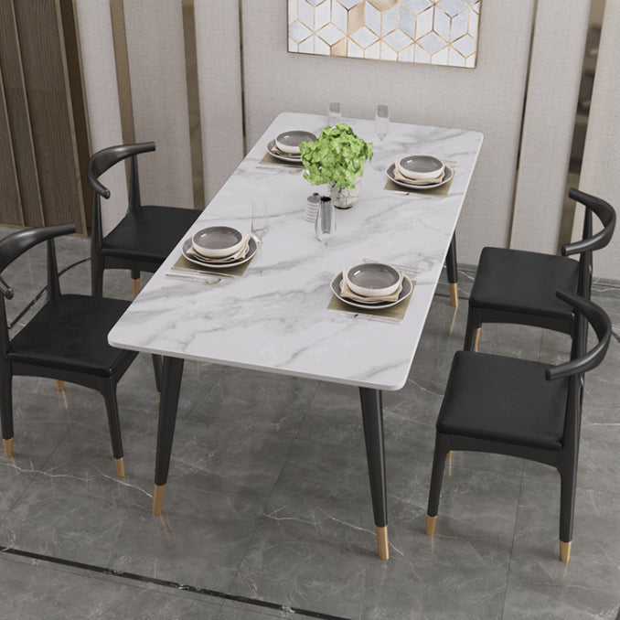 Industrial Style Dining Room Collection Marble Dining Table With 4-foot Without Chairs Clearhalo 'Dining Tables & Seating' 'Dining Tables' 'dining_table' 'furn' 'furn_dining_table' 'Furniture' 'furniture_dining_table' 'Kitchen & Dining Furniture' 'kitchen' 'kitchen_dining_table' 4830988