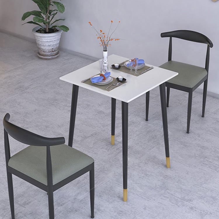 Industrial Style Dining Room Collection Marble Dining Table With 4-foot 23.6"L x 23.6"W x 29.5"H Without Chairs Clearhalo 'Dining Tables & Seating' 'Dining Tables' 'dining_table' 'furn' 'furn_dining_table' 'Furniture' 'furniture_dining_table' 'Kitchen & Dining Furniture' 'kitchen' 'kitchen_dining_table' 4830989