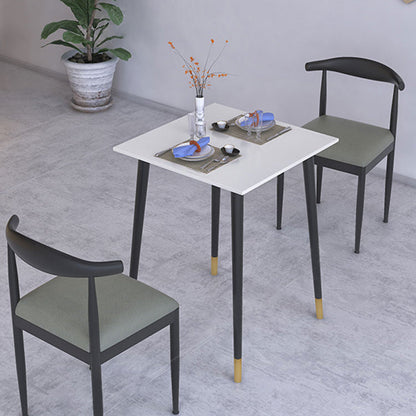 Industrial Style Dining Room Collection Marble Dining Table With 4-foot 23.6"L x 23.6"W x 29.5"H Without Chairs Clearhalo 'Dining Tables & Seating' 'Dining Tables' 'dining_table' 'furn' 'furn_dining_table' 'Furniture' 'furniture_dining_table' 'Kitchen & Dining Furniture' 'kitchen' 'kitchen_dining_table' 4830989