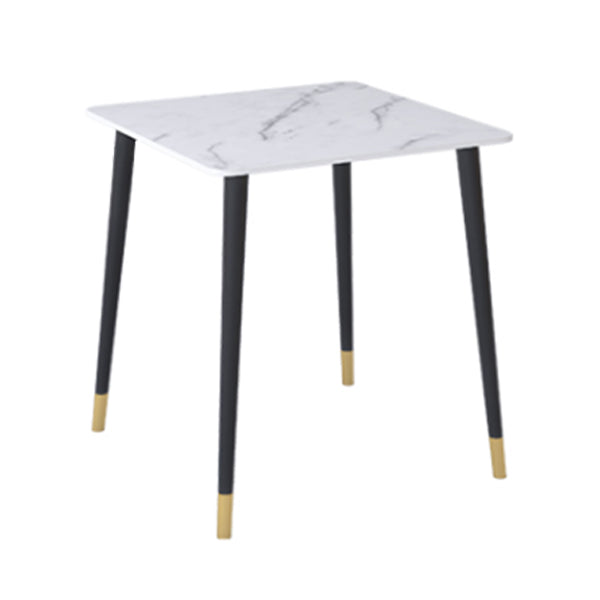 Industrial Style Dining Room Collection Marble Dining Table With 4-foot 31.5"L x 31.5"W x 29.5"H Without Chairs Clearhalo 'Dining Tables & Seating' 'Dining Tables' 'dining_table' 'furn' 'furn_dining_table' 'Furniture' 'furniture_dining_table' 'Kitchen & Dining Furniture' 'kitchen' 'kitchen_dining_table' 4830992