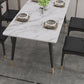 Industrial Style Dining Room Collection Marble Dining Table With 4-foot Clearhalo 'Dining Tables & Seating' 'Dining Tables' 'dining_table' 'furn' 'furn_dining_table' 'Furniture' 'furniture_dining_table' 'Kitchen & Dining Furniture' 'kitchen' 'kitchen_dining_table' 4830993