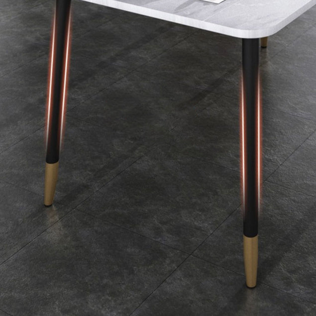 Industrial Style Dining Room Collection Marble Dining Table With 4-foot Clearhalo 'Dining Tables & Seating' 'Dining Tables' 'dining_table' 'furn' 'furn_dining_table' 'Furniture' 'furniture_dining_table' 'Kitchen & Dining Furniture' 'kitchen' 'kitchen_dining_table' 4830994