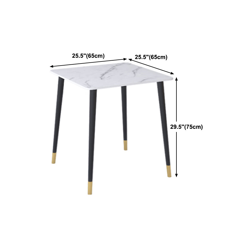 Industrial Style Dining Room Collection Marble Dining Table With 4-foot Clearhalo 'Dining Tables & Seating' 'Dining Tables' 'dining_table' 'furn' 'furn_dining_table' 'Furniture' 'furniture_dining_table' 'Kitchen & Dining Furniture' 'kitchen' 'kitchen_dining_table' 4831002