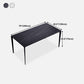 Stone Top Dining Table Rectangle Contemporary Table with 4 Legs in Black Clearhalo 'Dining Tables & Seating' 'Dining Tables' 'dining_table' 'furn' 'furn_dining_table' 'Furniture' 'furniture_dining_table' 'Kitchen & Dining Furniture' 'kitchen' 'kitchen_dining_table' 4831070