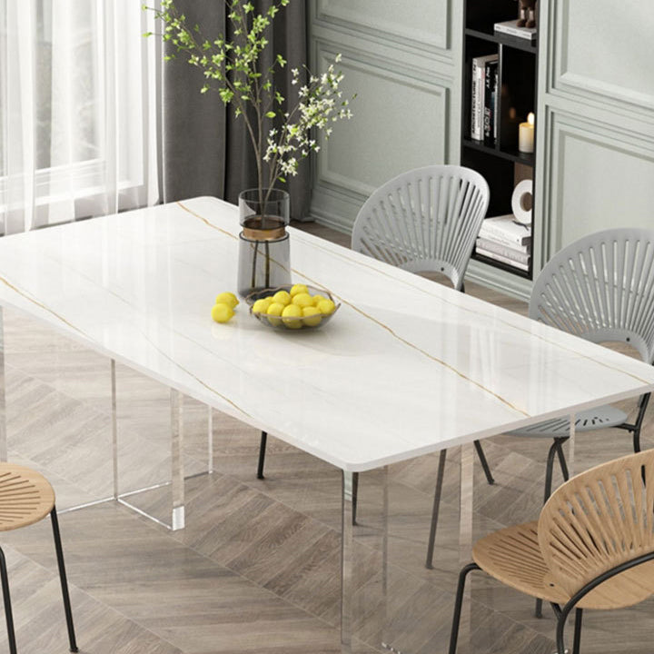 Stone Top Table Traditional Luxury Dining Table with Double Pedestal Base Clearhalo 'Dining Tables & Seating' 'Dining Tables' 'dining_table' 'furn' 'furn_dining_table' 'Furniture' 'furniture_dining_table' 'Kitchen & Dining Furniture' 'kitchen' 'kitchen_dining_table' 4831076