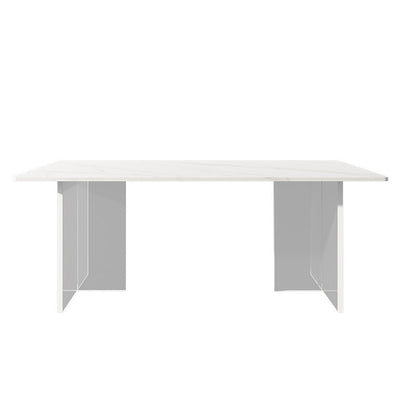 Stone Top Table Traditional Luxury Dining Table with Double Pedestal Base White Without Chairs Clearhalo 'Dining Tables & Seating' 'Dining Tables' 'dining_table' 'furn' 'furn_dining_table' 'Furniture' 'furniture_dining_table' 'Kitchen & Dining Furniture' 'kitchen' 'kitchen_dining_table' 4831081