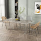 Stone Top Table Traditional Luxury Dining Table with Double Pedestal Base Clearhalo 'Dining Tables & Seating' 'Dining Tables' 'dining_table' 'furn' 'furn_dining_table' 'Furniture' 'furniture_dining_table' 'Kitchen & Dining Furniture' 'kitchen' 'kitchen_dining_table' 4831084