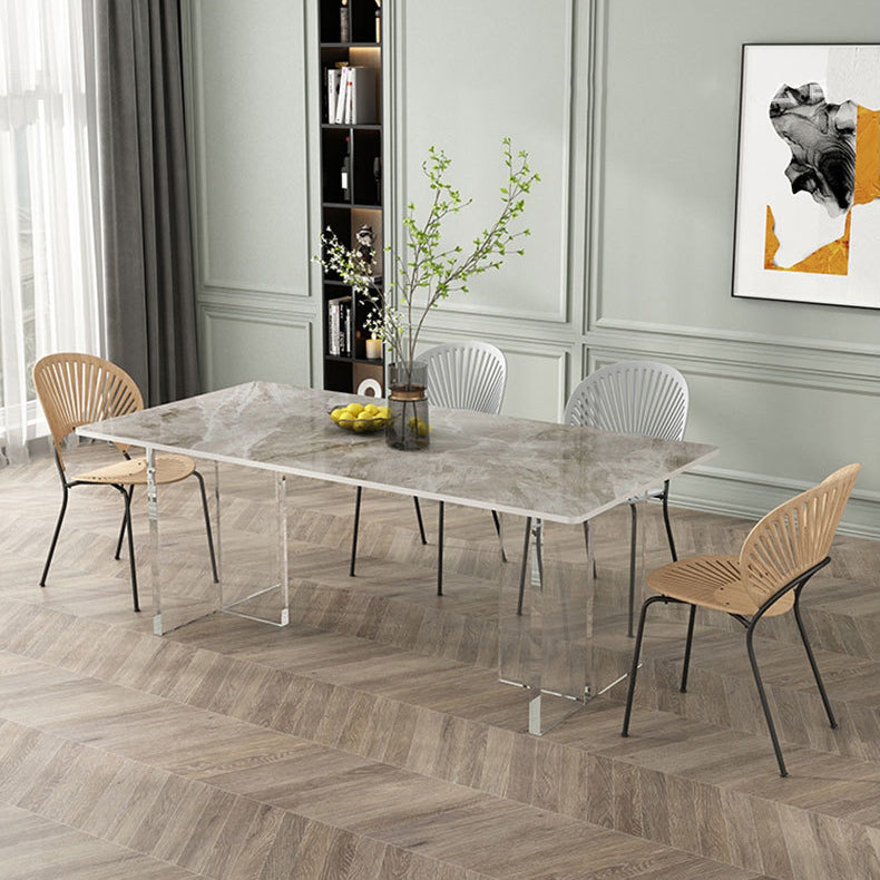Stone Top Table Traditional Luxury Dining Table with Double Pedestal Base Clearhalo 'Dining Tables & Seating' 'Dining Tables' 'dining_table' 'furn' 'furn_dining_table' 'Furniture' 'furniture_dining_table' 'Kitchen & Dining Furniture' 'kitchen' 'kitchen_dining_table' 4831084