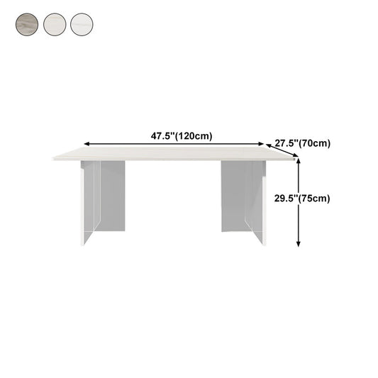 Stone Top Table Traditional Luxury Dining Table with Double Pedestal Base Clearhalo 'Dining Tables & Seating' 'Dining Tables' 'dining_table' 'furn' 'furn_dining_table' 'Furniture' 'furniture_dining_table' 'Kitchen & Dining Furniture' 'kitchen' 'kitchen_dining_table' 4831085