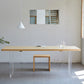 Wood Top Dining Table Modern Table with Double Acrylic Legs for Living Room Natural 78.7"L x 31.5"W x 29.5"H Without Chairs Clearhalo 'Dining Tables & Seating' 'Dining Tables' 'dining_table' 'furn' 'furn_dining_table' 'Furniture' 'furniture_dining_table' 'Kitchen & Dining Furniture' 'kitchen' 'kitchen_dining_table' 4831093