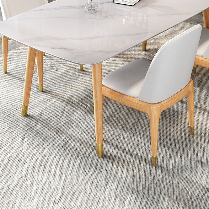 Rectangle Stone Dining Table Traditional Luxury Wood Tripod Base Dining Table Clearhalo 'Dining Tables & Seating' 'Dining Tables' 'dining_table' 'furn' 'furn_dining_table' 'Furniture' 'furniture_dining_table' 'Kitchen & Dining Furniture' 'kitchen' 'kitchen_dining_table' 4831112