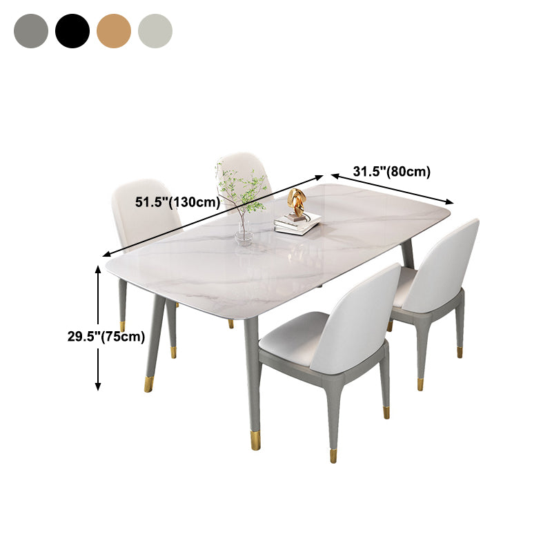 Rectangle Stone Dining Table Traditional Luxury Wood Tripod Base Dining Table Clearhalo 'Dining Tables & Seating' 'Dining Tables' 'dining_table' 'furn' 'furn_dining_table' 'Furniture' 'furniture_dining_table' 'Kitchen & Dining Furniture' 'kitchen' 'kitchen_dining_table' 4831118