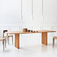 Pine Solid Wood Dining Site Table Modern Rectangle Double Pedestal Dining Table Natural 63"L x 27.6"W x 29.5"H Without Chairs Clearhalo 'Dining Tables & Seating' 'Dining Tables' 'dining_table' 'furn' 'furn_dining_table' 'Furniture' 'furniture_dining_table' 'Kitchen & Dining Furniture' 'kitchen' 'kitchen_dining_table' 4831123