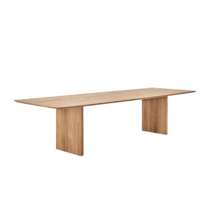Pine Solid Wood Dining Site Table Modern Rectangle Double Pedestal Dining Table Natural Without Chairs Clearhalo 'Dining Tables & Seating' 'Dining Tables' 'dining_table' 'furn' 'furn_dining_table' 'Furniture' 'furniture_dining_table' 'Kitchen & Dining Furniture' 'kitchen' 'kitchen_dining_table' 4831131