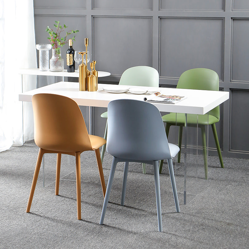 Transparent Base Double Pedestal Table Modern Stone Top Dinner Table Kitchen Home White 86.6"L x 39.4"W x 29.5"H Without Chairs Clearhalo 'Dining Tables & Seating' 'Dining Tables' 'dining_table' 'furn' 'furn_dining_table' 'Furniture' 'furniture_dining_table' 'Kitchen & Dining Furniture' 'kitchen' 'kitchen_dining_table' 4831145