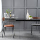Transparent Base Double Pedestal Table Modern Stone Top Dinner Table Kitchen Home Clearhalo 'Dining Tables & Seating' 'Dining Tables' 'dining_table' 'furn' 'furn_dining_table' 'Furniture' 'furniture_dining_table' 'Kitchen & Dining Furniture' 'kitchen' 'kitchen_dining_table' 4831150