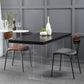 Transparent Base Double Pedestal Table Modern Stone Top Dinner Table Kitchen Home Clearhalo 'Dining Tables & Seating' 'Dining Tables' 'dining_table' 'furn' 'furn_dining_table' 'Furniture' 'furniture_dining_table' 'Kitchen & Dining Furniture' 'kitchen' 'kitchen_dining_table' 4831152
