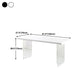 Transparent Base Double Pedestal Table Modern Stone Top Dinner Table Kitchen Home Clearhalo 'Dining Tables & Seating' 'Dining Tables' 'dining_table' 'furn' 'furn_dining_table' 'Furniture' 'furniture_dining_table' 'Kitchen & Dining Furniture' 'kitchen' 'kitchen_dining_table' 4831163