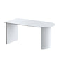 Modern Stone Top Dinette Table Solid Wood Double Pedestal Table in White White Without Chairs Clearhalo 'Dining Tables & Seating' 'Dining Tables' 'dining_table' 'furn' 'furn_dining_table' 'Furniture' 'furniture_dining_table' 'Kitchen & Dining Furniture' 'kitchen' 'kitchen_dining_table' 4831168