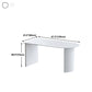 Modern Stone Top Dinette Table Solid Wood Double Pedestal Table in White Clearhalo 'Dining Tables & Seating' 'Dining Tables' 'dining_table' 'furn' 'furn_dining_table' 'Furniture' 'furniture_dining_table' 'Kitchen & Dining Furniture' 'kitchen' 'kitchen_dining_table' 4831173