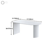 Modern Stone Top Dinette Table Solid Wood Double Pedestal Table in White Clearhalo 'Dining Tables & Seating' 'Dining Tables' 'dining_table' 'furn' 'furn_dining_table' 'Furniture' 'furniture_dining_table' 'Kitchen & Dining Furniture' 'kitchen' 'kitchen_dining_table' 4831178