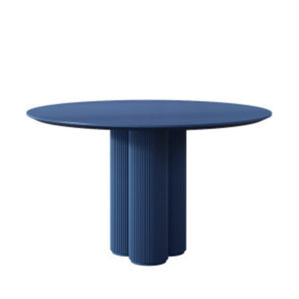 Modern Casual Dining Table Round Top Dinner Table Kitchen Home Blue Without Chairs Clearhalo 'Dining Tables & Seating' 'Dining Tables' 'dining_table' 'furn' 'furn_dining_table' 'Furniture' 'furniture_dining_table' 'Kitchen & Dining Furniture' 'kitchen' 'kitchen_dining_table' 4831205