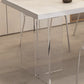 Modern Table in White for Restaurant Rectangle Table with Acrylic Base Clearhalo 'Dining Tables & Seating' 'Dining Tables' 'dining_table' 'furn' 'furn_dining_table' 'Furniture' 'furniture_dining_table' 'Kitchen & Dining Furniture' 'kitchen' 'kitchen_dining_table' 4831216