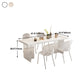 Modern Table in White for Restaurant Rectangle Table with Acrylic Base Clearhalo 'Dining Tables & Seating' 'Dining Tables' 'dining_table' 'furn' 'furn_dining_table' 'Furniture' 'furniture_dining_table' 'Kitchen & Dining Furniture' 'kitchen' 'kitchen_dining_table' 4831222