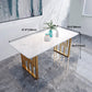 Traditional Luxury Dining Table Metal Double Pedestal Rectangle Counter Dining Table Clearhalo 'Dining Tables & Seating' 'Dining Tables' 'dining_table' 'furn' 'furn_dining_table' 'Furniture' 'furniture_dining_table' 'Kitchen & Dining Furniture' 'kitchen' 'kitchen_dining_table' 4831235