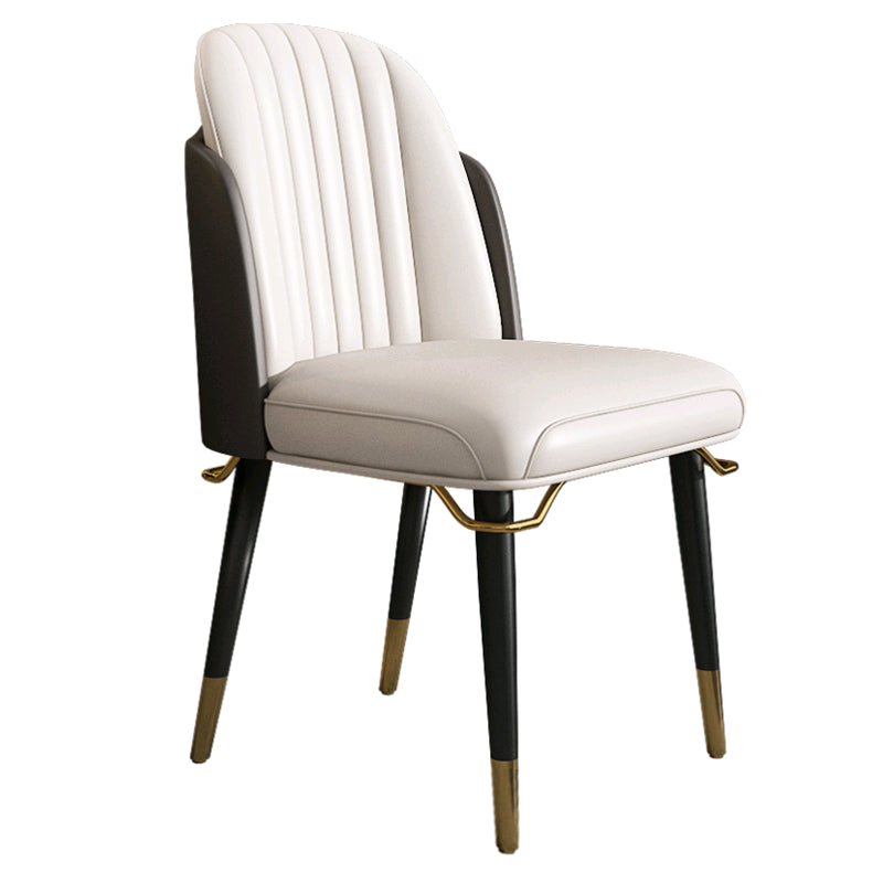 Glam Solid Wood Kitchen and Dining Room Chair Wingback Side Chair Dark Gray 1 Piece Clearhalo 'Dining Chairs' 'Dining Tables & Seating' 'dining_chair' 'furn' 'furn_dining_chair' 'Furniture' 'furniture_dining_chair' 'Kitchen & Dining Furniture' 4831274