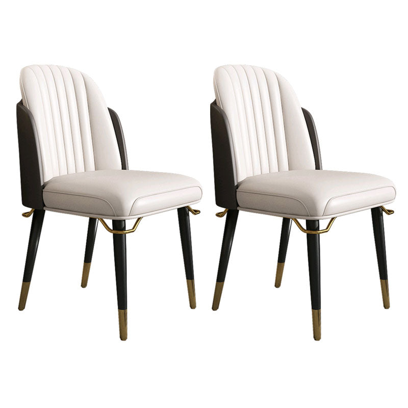 Glam Solid Wood Kitchen and Dining Room Chair Wingback Side Chair Dark Gray 2 Piece Set Clearhalo 'Dining Chairs' 'Dining Tables & Seating' 'dining_chair' 'furn' 'furn_dining_chair' 'Furniture' 'furniture_dining_chair' 'Kitchen & Dining Furniture' 4831275