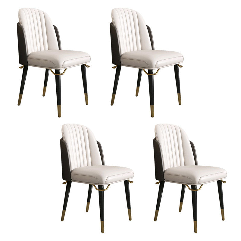 Glam Solid Wood Kitchen and Dining Room Chair Wingback Side Chair Dark Gray 4 Piece Set Clearhalo 'Dining Chairs' 'Dining Tables & Seating' 'dining_chair' 'furn' 'furn_dining_chair' 'Furniture' 'furniture_dining_chair' 'Kitchen & Dining Furniture' 4831277