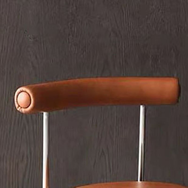 Glam Stainless Steel Legs Armless Dining Chairs Open Back Dining Side Chair in Silver Clearhalo 'Dining Chairs' 'Dining Tables & Seating' 'dining_chair' 'furn' 'furn_dining_chair' 'Furniture' 'furniture_dining_chair' 'Kitchen & Dining Furniture' 4831341