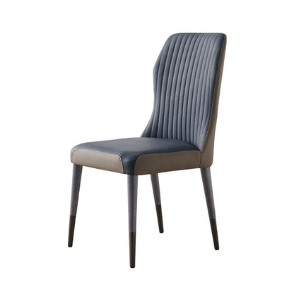 Glam Solid Wood Kitchen and Dining Room Chair Wingback Parsons Chair Blue 1 Piece Clearhalo 'Dining Chairs' 'Dining Tables & Seating' 'dining_chair' 'furn' 'furn_dining_chair' 'Furniture' 'furniture_dining_chair' 'Kitchen & Dining Furniture' 4831356