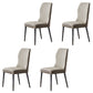 Glam Solid Wood Kitchen and Dining Room Chair Wingback Parsons Chair Off-White 4 Piece Set Clearhalo 'Dining Chairs' 'Dining Tables & Seating' 'dining_chair' 'furn' 'furn_dining_chair' 'Furniture' 'furniture_dining_chair' 'Kitchen & Dining Furniture' 4831365