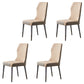Glam Solid Wood Kitchen and Dining Room Chair Wingback Parsons Chair Grey 4 Piece Set Clearhalo 'Dining Chairs' 'Dining Tables & Seating' 'dining_chair' 'furn' 'furn_dining_chair' 'Furniture' 'furniture_dining_chair' 'Kitchen & Dining Furniture' 4831371