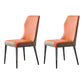 Glam Solid Wood Kitchen and Dining Room Chair Wingback Parsons Chair Orange 2 Piece Set Clearhalo 'Dining Chairs' 'Dining Tables & Seating' 'dining_chair' 'furn' 'furn_dining_chair' 'Furniture' 'furniture_dining_chair' 'Kitchen & Dining Furniture' 4831375