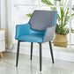 Modern Style Black Metal Arm Chair Upholstered Side Chair for Dining Room Blue 1 Piece Clearhalo 'Dining Chairs' 'Dining Tables & Seating' 'dining_chair' 'furn' 'furn_dining_chair' 'Furniture' 'furniture_dining_chair' 'Kitchen & Dining Furniture' 4831384