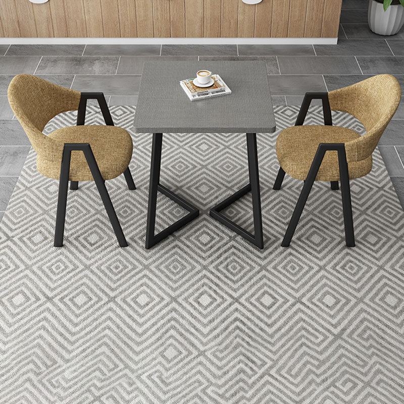 Modern Style Iron Arm Chair Open Back Dining Side Chair with Upholstered Clearhalo 'Dining Chairs' 'Dining Tables & Seating' 'dining_chair' 'furn' 'furn_dining_chair' 'Furniture' 'furniture_dining_chair' 'Kitchen & Dining Furniture' 4831434