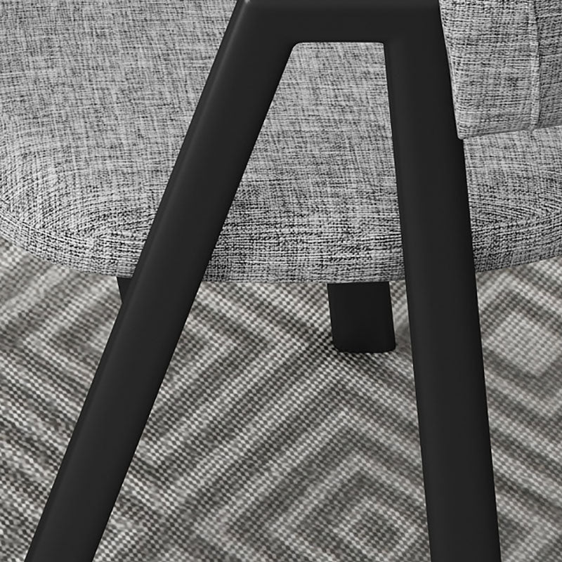 Modern Style Iron Arm Chair Open Back Dining Side Chair with Upholstered Clearhalo 'Dining Chairs' 'Dining Tables & Seating' 'dining_chair' 'furn' 'furn_dining_chair' 'Furniture' 'furniture_dining_chair' 'Kitchen & Dining Furniture' 4831442