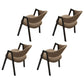 Modern Style Iron Arm Chair Open Back Dining Side Chair with Upholstered Coffee 4 Piece Set Black Clearhalo 'Dining Chairs' 'Dining Tables & Seating' 'dining_chair' 'furn' 'furn_dining_chair' 'Furniture' 'furniture_dining_chair' 'Kitchen & Dining Furniture' 4831452