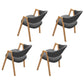 Modern Style Iron Arm Chair Open Back Dining Side Chair with Upholstered Dark Gray 4 Piece Set Natural Wood Clearhalo 'Dining Chairs' 'Dining Tables & Seating' 'dining_chair' 'furn' 'furn_dining_chair' 'Furniture' 'furniture_dining_chair' 'Kitchen & Dining Furniture' 4831455