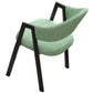 Modern Style Iron Arm Chair Open Back Dining Side Chair with Upholstered Pea Green 1 Piece Black Clearhalo 'Dining Chairs' 'Dining Tables & Seating' 'dining_chair' 'furn' 'furn_dining_chair' 'Furniture' 'furniture_dining_chair' 'Kitchen & Dining Furniture' 4831495