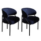 Metal Kitchen and Dining Room Chair Open Back Dining Side Chair in Black Blue 2 Piece Set Clearhalo 'Dining Chairs' 'Dining Tables & Seating' 'dining_chair' 'furn' 'furn_dining_chair' 'Furniture' 'furniture_dining_chair' 'Kitchen & Dining Furniture' 4831519