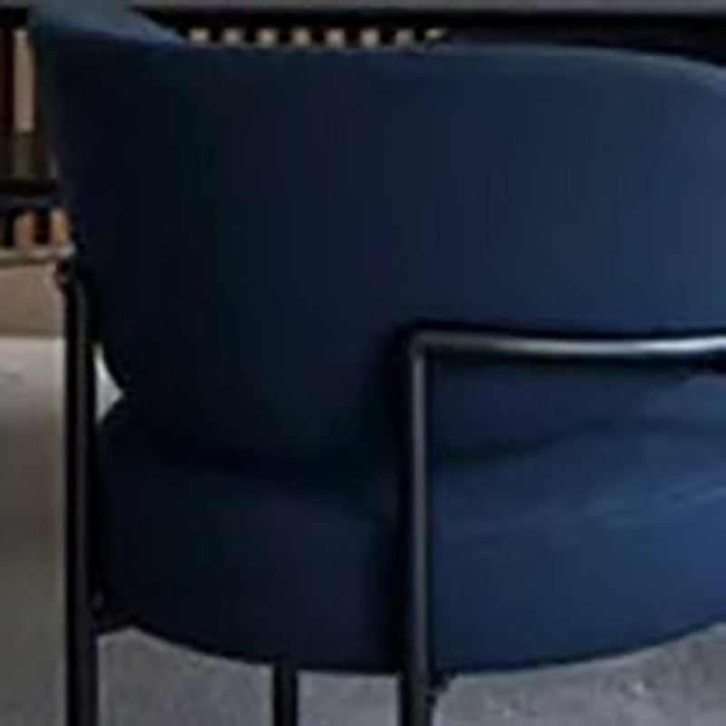 Metal Kitchen and Dining Room Chair Open Back Dining Side Chair in Black Clearhalo 'Dining Chairs' 'Dining Tables & Seating' 'dining_chair' 'furn' 'furn_dining_chair' 'Furniture' 'furniture_dining_chair' 'Kitchen & Dining Furniture' 4831522