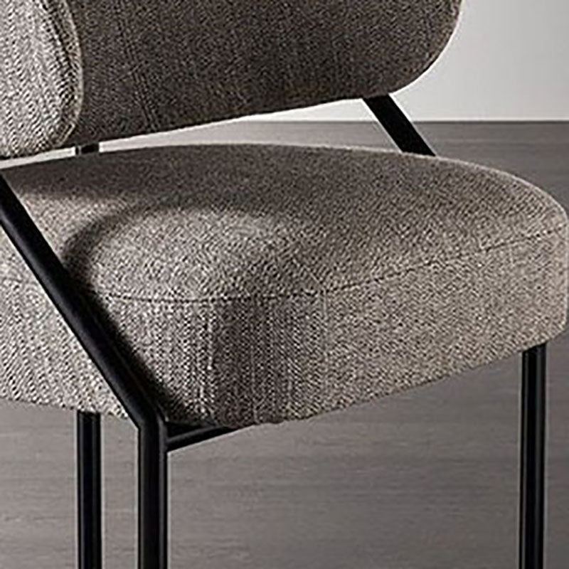 Metal Kitchen and Dining Room Chair Open Back Dining Side Chair in Black Clearhalo 'Dining Chairs' 'Dining Tables & Seating' 'dining_chair' 'furn' 'furn_dining_chair' 'Furniture' 'furniture_dining_chair' 'Kitchen & Dining Furniture' 4831525