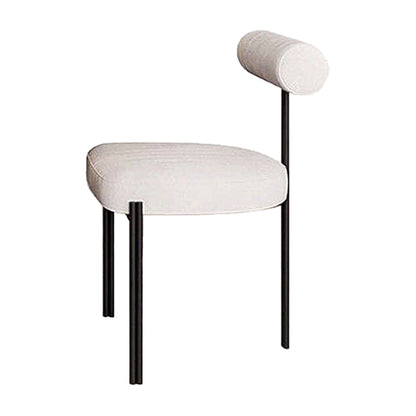 Glam Metal Kitchen and Dining Room Chair Open Back Dining Side Chair in Black White 1 Piece Clearhalo 'Dining Chairs' 'Dining Tables & Seating' 'dining_chair' 'furn' 'furn_dining_chair' 'Furniture' 'furniture_dining_chair' 'Kitchen & Dining Furniture' 4831540