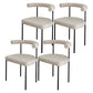Glam Metal Dining Room Chair Open Back Dining Side Chair in Black Off-White 4 Piece Set Clearhalo 'Dining Chairs' 'Dining Tables & Seating' 'dining_chair' 'furn' 'furn_dining_chair' 'Furniture' 'furniture_dining_chair' 'Kitchen & Dining Furniture' 4831553